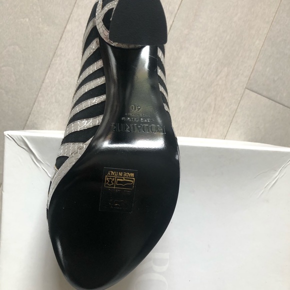 Brand new silver and black Rodarte Mary Jane heels - Picture 3 of 7